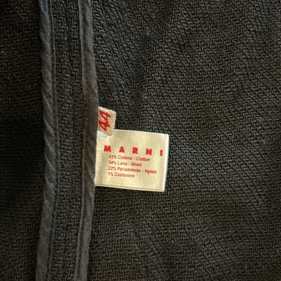 Marni Black Cropped Open Knit Cardigan - Picture 6 of 6